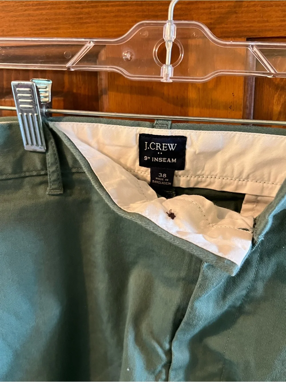 J. Crew Olive Green Flat-Front Men's Shorts
